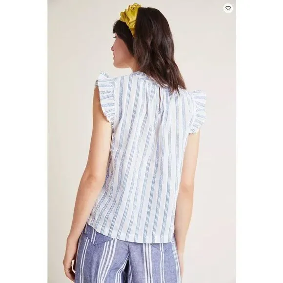Anthropologie | Isabella Sinclair Getaway Ruffled Top, size XS - Picture 3 of 10